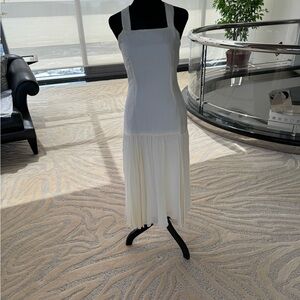 Vintage Hanae Mori Textured Silk Cream Dress
